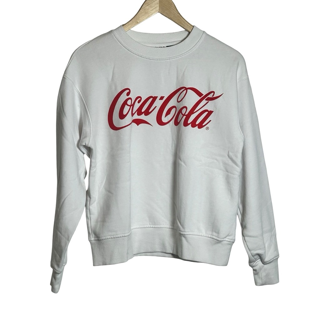 Coca-Cola Vintage Logo Sweatshirt Women's Size Small Graphic Loungewear‎ College